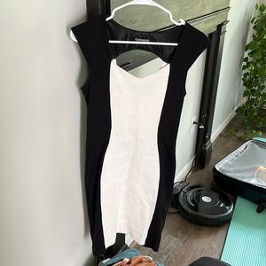 Express black and white dress